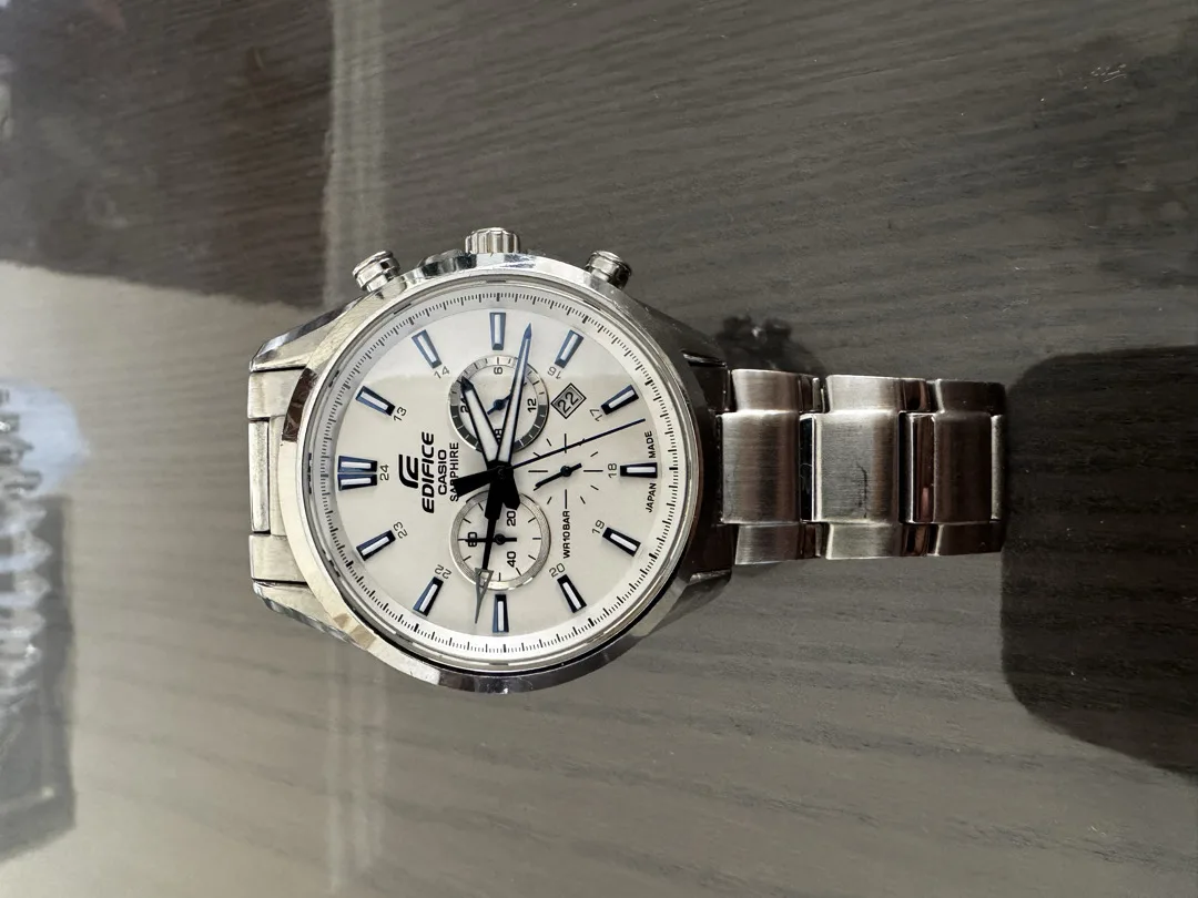 ساعة Casio Edifice Sapphire أصلية — ستانلس ستيل / Japan Mov’t / WR 10BAR