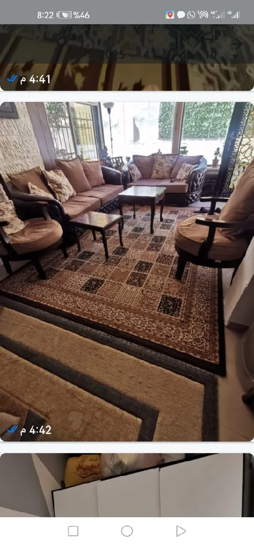 طقم كنب بحاله ممتازه