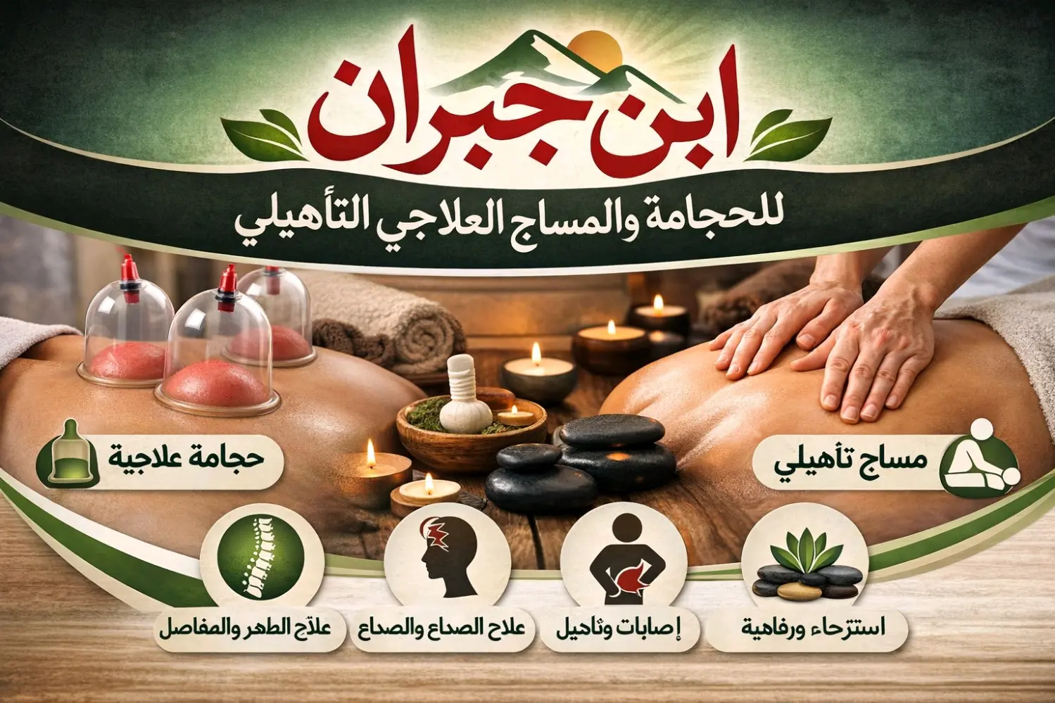 أبن جُبران للحجامة والمساجي العلاجي والاسترخائي