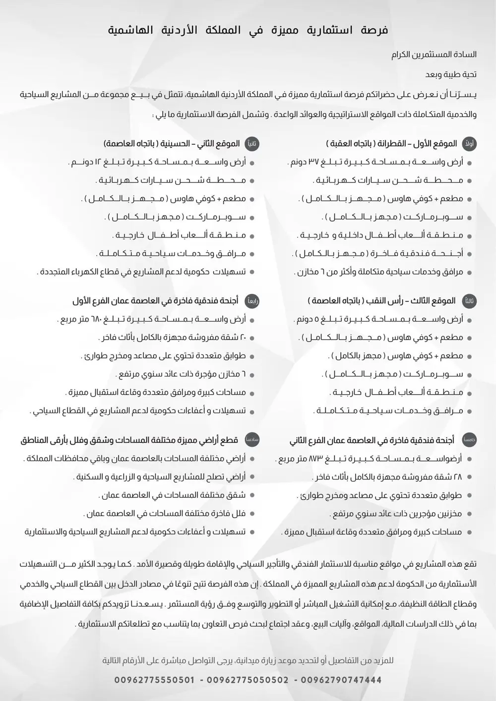 فرصة أستثمارية مميزة