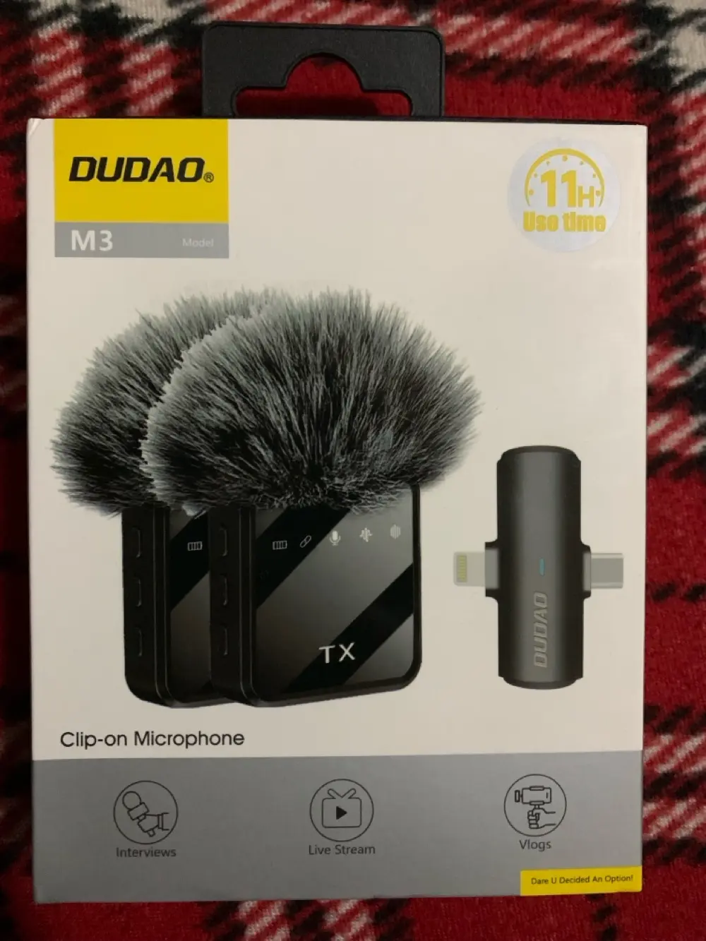 مايكروفون لاسلكي Dudao M3 (مدخل آيفون + Type-C)  جديد