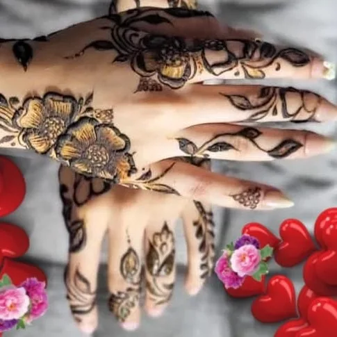 رسومات نقش حناء طبيعي بحريني